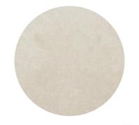 Lot de 6 sets de table ronds en PVC résistants à la chaleur et imperméables - 33 cm - Gris clair - Pour table de salle à manger - Protection intérieure ou extérieure - Cadeau réversible (beige)