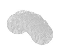 Lot de 6 Sets de Table Ronds Fleur Marine en PVC Argenté - Décoration de Table de Fête, Mariage, Réceptions, Dessous de Vase