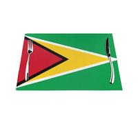 Lot de 6 sets de table tissés motif drapeau de la Guyane pour cuisine, hôtel, banquet, décoration d'intérieur
