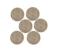 - Lot de 6 sets de tables ronds en jute ALAGO - Diam. 38 cm - Or - Alago