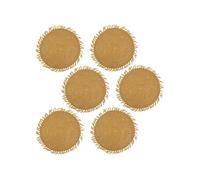 - Lot de 6 sets de tables ronds en jute FILI - Diam. 38 cm - Marron - Fili