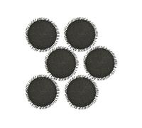 - Lot de 6 sets de tables ronds en jute FILI - Diam. 38 cm - Noir - Fili