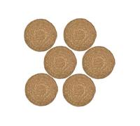 - Lot de 6 sets de tables ronds en jute GRAMI - Diam. 38 cm - Marron - Grami
