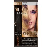 Lot de 6 shampooings colorants - Traitement kératine - Sans ammoniaque (Blond)