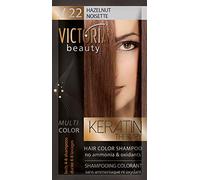 Lot de 6 shampooings colorants - Traitement kératine - Sans ammoniaque (Noisette)