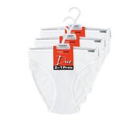Lot de 6 Slip de bikini Femme DUO Pompadour 40-48 en trois couleurs