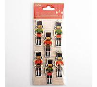 Lot de 6 Soldats Casse-Noisettes Autocollants de Noël 6 cm