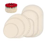 Lot de 6 sols en bois pour panier à crochet, 10/15/20/25/30 cm, sol au crochet pour paniers à crochet