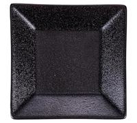 Lot de 6 soucoupes carrées 13,5 x 13,5 cm en grès, Horeca Black