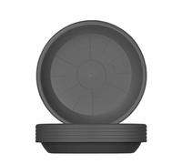 Lot de 6 soucoupes en plastique pour pot de fleurs de 50 cm Anthracite 49 cm