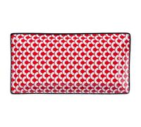 Lot de 6 soucoupes rectangulaires en grès 24 x 12 cm, décor géométrique, Confusion