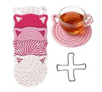 Lot de 6 sous-verres esthétiques amusants pour décoration de bureau | Dessous de verre pour table basse pour maison, cuisine, salle à manger, salon, bureau, bar, restaurant