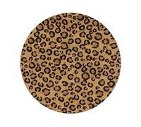 Lot de 6 sous-verres ronds en PVC avec imprimé léopard sauvage