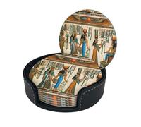 Lot de 6 sous-verres « Women in Ancient Egypt » avec support, élégants et simples pour table basse, excellent cadeau de pendaison de crémaillère