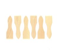 Fackelmann 8641650 Lot de 6 spatules à raclette, spatule pour poêlon par 6, spatule à raclette, spatule, Bois, 12,8 x 3,7 cm, Marron