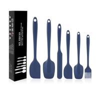 Lot de 6 spatules en silicone de qualité alimentaire, spatules en caoutchouc résistantes à la chaleur, noyau en acier inoxydable, ustensiles de cuisine antiadhésifs pour la cuisine, la pâtisserie et