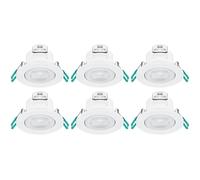Lot de 6 spot à encastrer fixes blancs LED Sylvania SylSpot 3500K 4,8W IP65 500lm