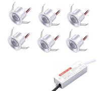 Lot De 6 Spot Led Encastrable 12v 2w, Mini Spot Led Encastrable | Étanche Petite Taille Lampes Ip65, 3000k Spots Led Encastrés 27 Mm Pour Meubles, Cuisines, Plafonds, Salles De Bains