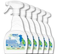 Lot de 6 Sprays Anti-Urine Chat Bioimpact - 6x750ml - Élimine les Odeurs en 1 Minute - Menthe Eucalyptus - Formule Enzymatique - Multi-Surfaces - Usage Intensif