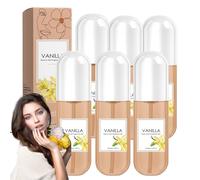 Lot de 6 sprays pour cheveux à la vanille - Brume parfumée légère et durable - Taille de voyage - Parfum portable polyvalent - Apaise le corps et l'esprit - Merveilleux parfum - Cadeaux pour femmes et