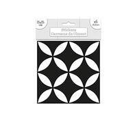 Lot de 6 Stickers Carreaux - Noir - 15 x 15 cm