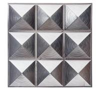Lot de 6 Stickers Mureaux "Piky" 30x30cm Argent