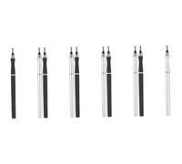 Lot de 6 Stylets capacitifs ergonomiques et légers, compatibles avec Les tablettes et téléphones for Dessiner et écrire sur écran Tactile(Silver Blackx5pcs,Mediumx5pcs)