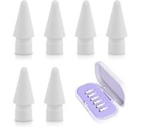 Lot de 6 Stylets de Rechange compatibles avec Les Pointes Apple Pencil - Haute sensibilité - Compatibles avec iPad Pro - Blanc (Violet)