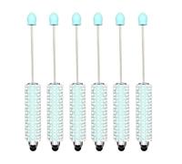 Lot de 6 stylos à bille à perles avec écran tactile pour écriture fluide pour bureau, école