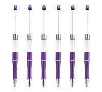 Lot de 6 stylos à bille à perles de 1,0 mm pour écriture lisse