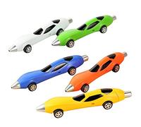 Lot de 6 stylos à bille colorés en forme de machine pour voiture et sportif, décoration