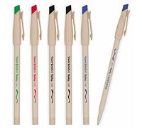 Lot de 6 stylos à bille effaçables Replay, pointe moyenne de 1 mm, couleurs d'encre assorties - Noir, bleu, rouge et vert