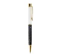 Lot de 6 stylos à bille fantaisie avec clip en métal pour bureau - Action torsadée - Pointe de 1 mm - Écriture fluide - Pour femme et fille - Cristal
