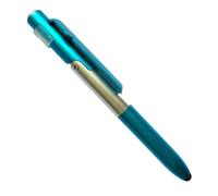 Lot de 6 stylos à bille multifonctions de 10,2 cm avec lumière LED, support pliable pour téléphone et stylet capacitif pour la lecture de nuit, le bureau et l'école