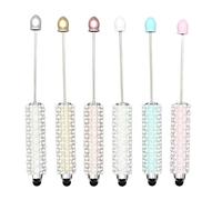 Lot de 6 stylos à bille perlables avec écran tactile et pointe de 1 mm pour écrire en douceur