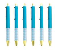 Lot de 6 stylos à bille rétractables de 1,0 mm - Outil d'écriture lisse - Simple - Pour croquis, prise de notes, tâches à bille à l'huile, écriture lisse, fournitures scolaires et de bureau