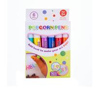 Lot de 6 stylos à bulles pour pop-corn 3D - Bricolage - Lot de 6 marqueurs | Effet pop-corn 3D, activé par la chaleur au sèche-cheveux ou au micro-ondes, 6 couleurs vives, loisirs créatifs