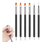 Lot de 6 stylos à double extrémité, polyvalent et confortable, design à double extrémité distinctif pour une utilisation en salon à domicile, pinceaux fins pour