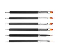 Lot de 6 stylos à double extrémité pour, pointillés et feutres fins | Ensemble de manucure pour peinture artistique, accessoires de décoration créative pour professionnels et débutants