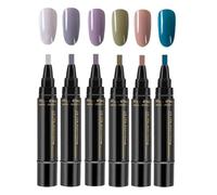 Lot de 6 stylos à ongles à séchage et longue durée | Crayons de vernis à ongles à séchage rapide pour filles, femmes, adolescentes, mamans, entraînement, salon, maison, fête