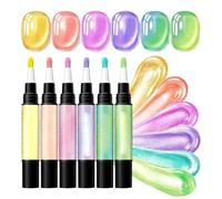 Lot de 6 stylos à ongles gel à séchage
