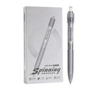 Lot de 6 stylos Cool Summer | Stylo de décompression à séchage rapide - Gris transparent - 0,5 mm.