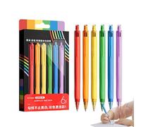 Lot de 6 stylos de couleur à pointe fine, 0,7 mm, écriture lisse, rétractable, en acrylique, pour journal, écriture, peinture à base d'eau, dessin, croquis artistiques