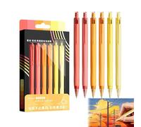 Lot de 6 stylos de couleur à pointe fine - Rétractables de 0,7 mm - Lavables - Pour journal, écriture, peinture à base d'eau, dessin, croquis artistiques