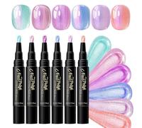 Lot de 6 stylos de peinture à ongles - Portables, modernes, ergonomiques, compacts, élégants, fonctionnels, , portables, robustes, légers, polyvalents, extérieurs et intérieurs