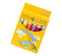 Lot de 6 stylos en mousse phosphorescents pour enfants - Sans danger - Léger - Design éducatif - En mousse