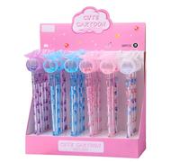 Lot de 6 stylos gel à paillettes fraîches version coréenne - Papeterie créative - Paillettes papillon