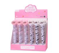 Lot de 6 stylos gel à petites paillettes fraîches version coréenne - Papeterie créative - Paillettes de chat à oreilles courtes