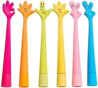 Lot De 6 Stylos Mignons Kawaii,À Bille Expression Gel Stylo Flexible Bent Stylo D'expression Twisted Finger Pen,Pour Enfants À La Papeterie,Aux Aadeaux D'étudiants Et Aux Fournitures De Bureau