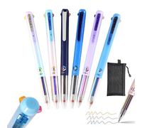Lot De 6 Stylos Multicolores, 4 En 1, 18 Couleurs Consécutives - Stylos À Encre Gel À Séchage Rapide, 0,5 Mm, 3 En 1, Pour Le Bureau Et L'École, Pour Une Écriture Fluide (6pcs)